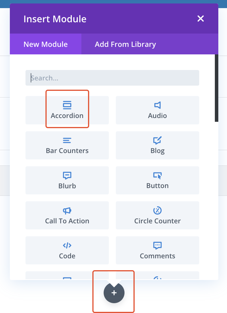 Add module to existing row