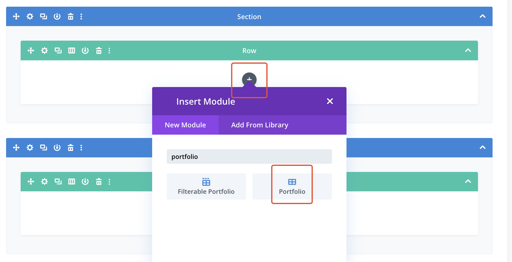 Portfolio module